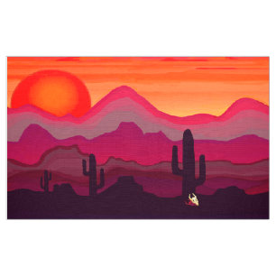 Tela Puesta de sol del desierto en mi patio trasero
