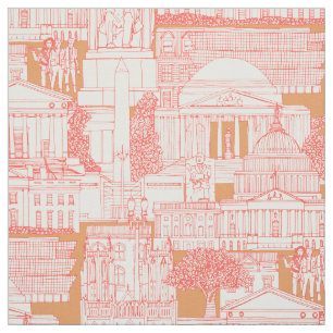 Tela puesta de sol naranja de toile de Washington DC