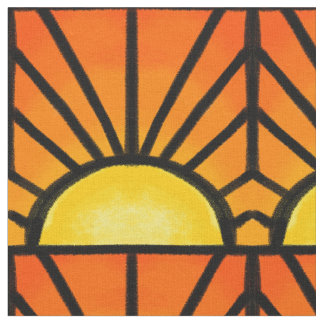 Tela Puesta del sol de Deco del vitral