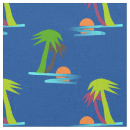 Tela Puesta del sol de la palmera en personalizable del