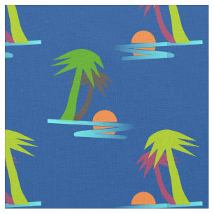 Tela Puesta del sol de la palmera en personalizable del