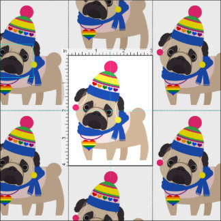 Tela Pug del Orgullo Gay - Funny Gorra