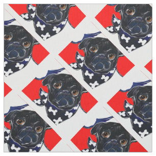 Tela Pug negro