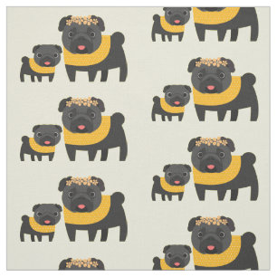 Tela Pugs negros