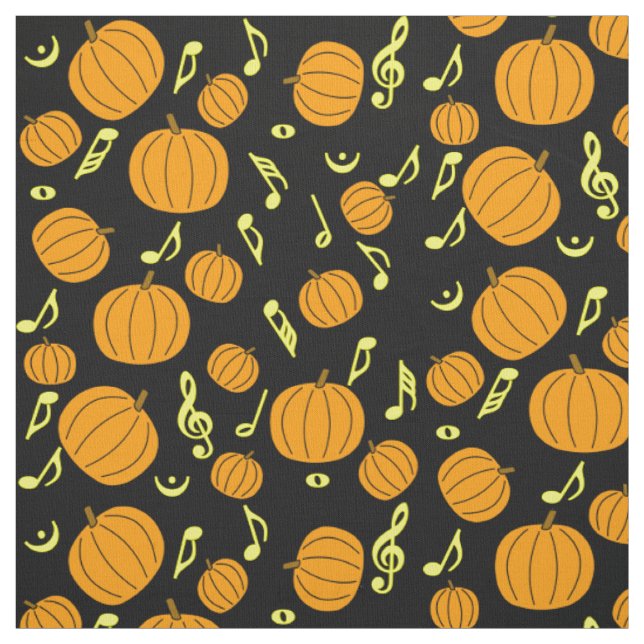 Tela Pumpkins and Music Notes (Retal)