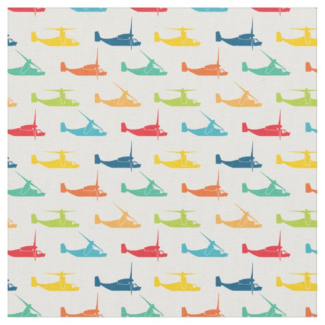 Tela Punchy Primaries V-22 Osprey Pattern (De cerca)