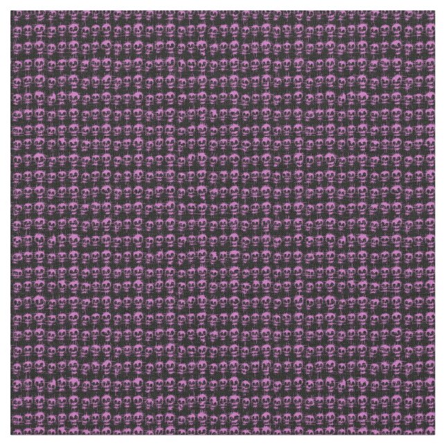 Tela Puntas calaveras rosas. (De cerca)