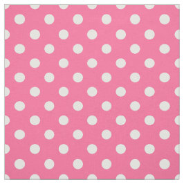 Tela Punto de Polka Blanco Rosa Textil