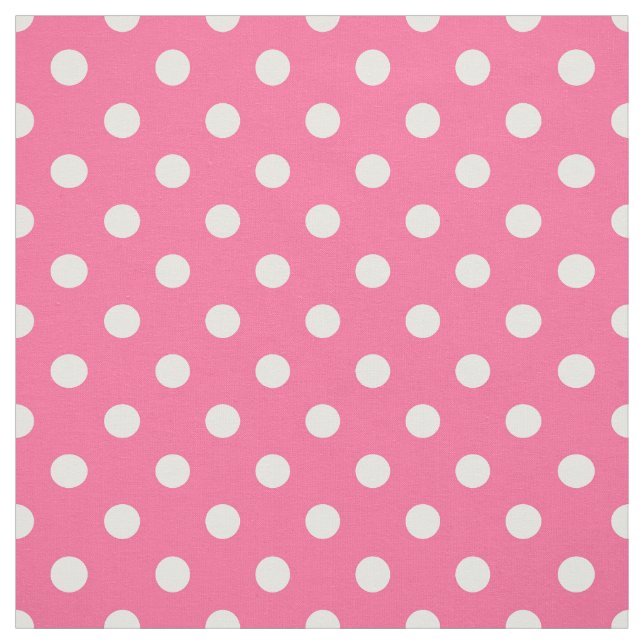 Tela Punto de Polka Blanco Rosa Textil (Retal)