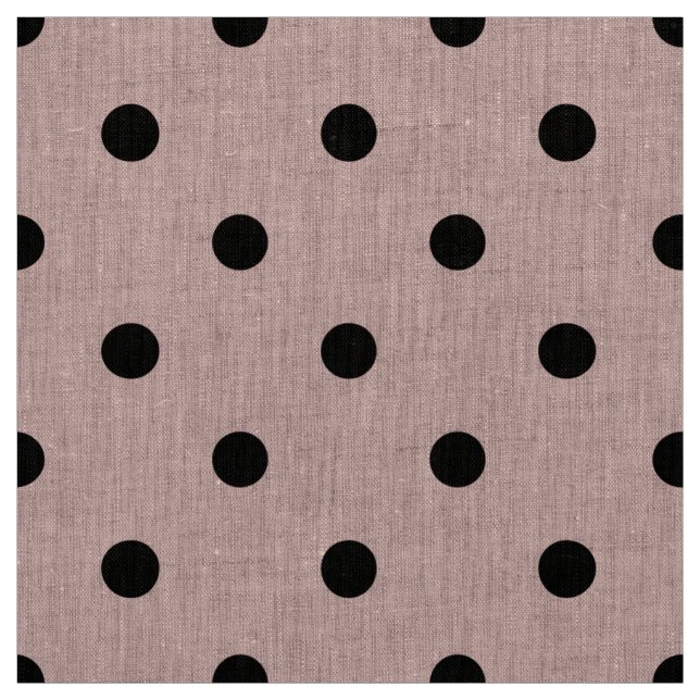 Tela Punto de polka negra rosa (Retal)