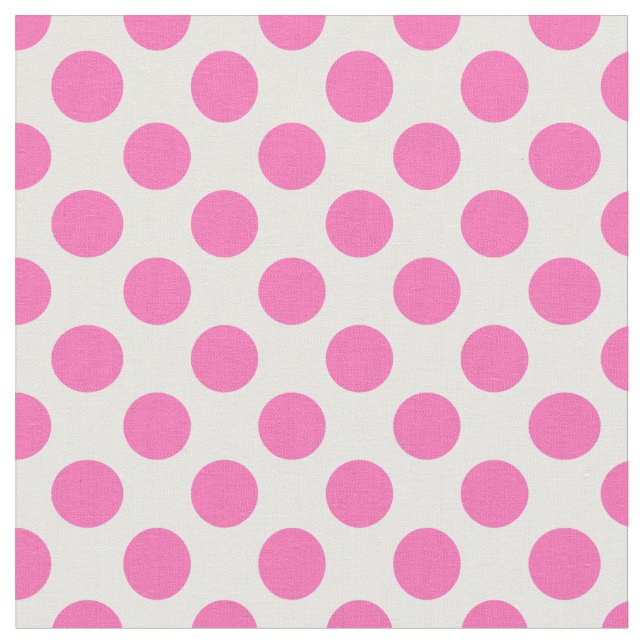 Tela Punto de Polka Rosa Caliente (De cerca)