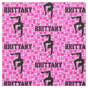 TELA PUNTO DE POLKA ROSA PERSONALIZADO GIMNASTICA TEJID