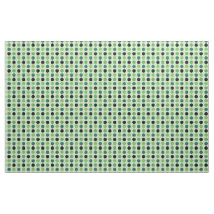 Tela Punto de polka verde y negro