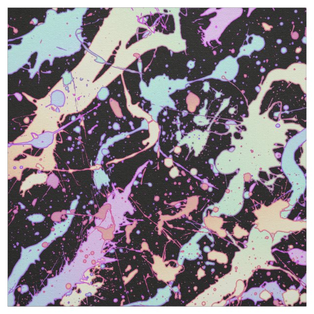 Tela punto extremo de salpicadura de tinta arco iris: (Retal)