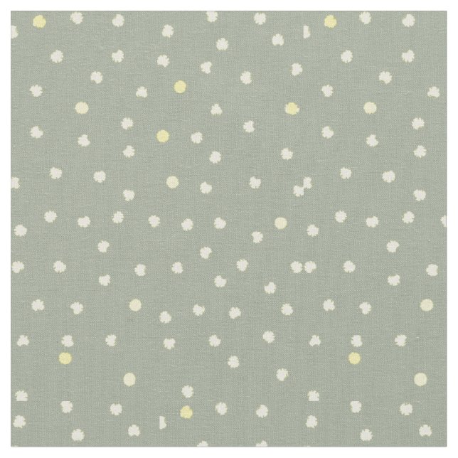 Tela puntos amarillos en gris (De cerca)