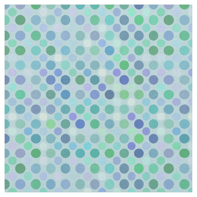 Tela puntos añil, verde, morado, azul y rosa (De cerca)