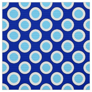 Tela Puntos, azul de cobalto y blanco circundados