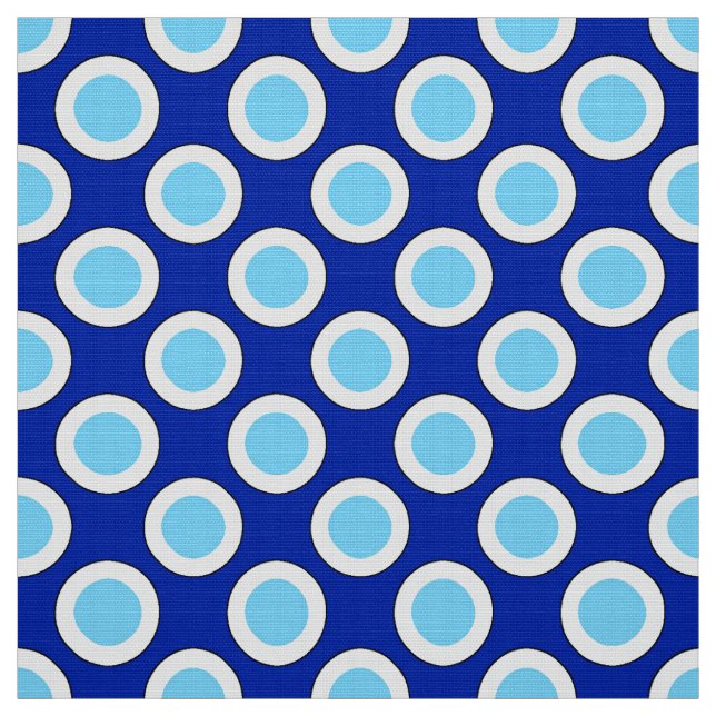 Tela Puntos, azul de cobalto y blanco circundados (Retal)