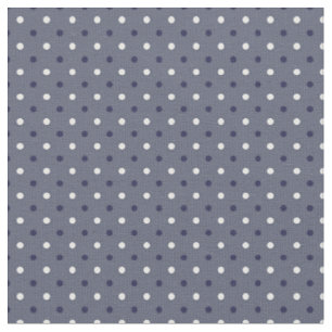 Tela Puntos azul oscuro, blanco y gris pizarra