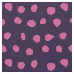 Tela Puntos caprichosos rosados en púrpura