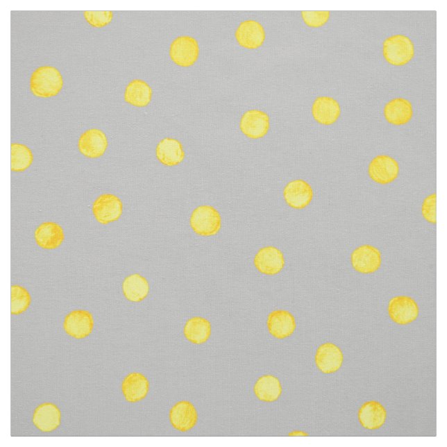 Tela Puntos De Confetti Amarillo Y Gris (Retal)