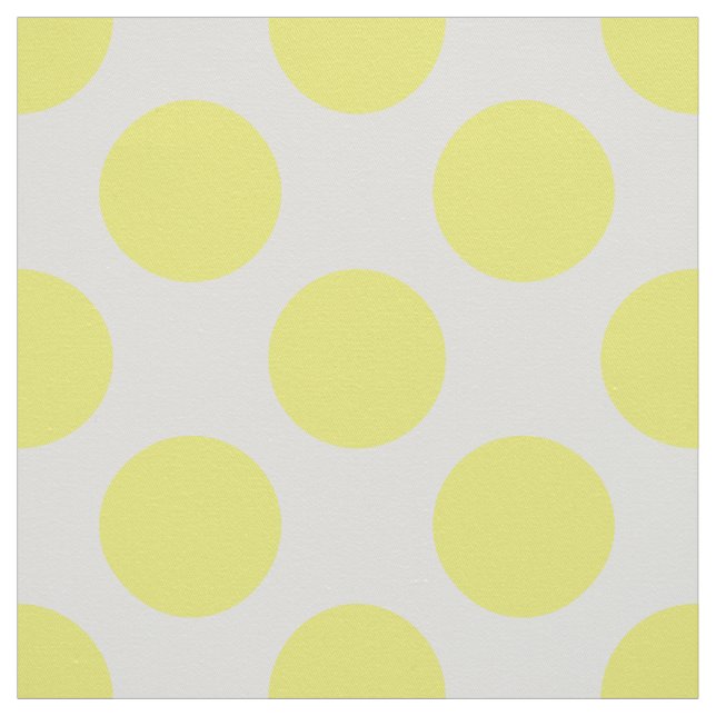 Tela Puntos de polka amarilla en blanco (Retal)