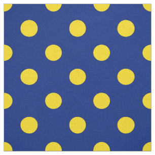 Tela Puntos de Polka Amarillo Azul Textiles