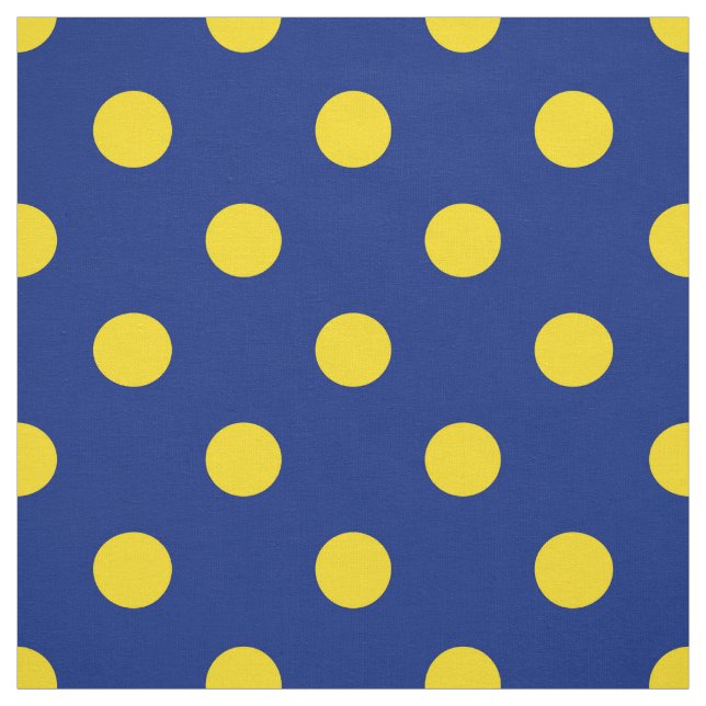 Tela Puntos de Polka Amarillo Azul Textiles (Retal)