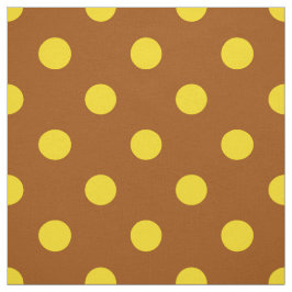 Tela Puntos de Polka Amarillo Marrón Textil