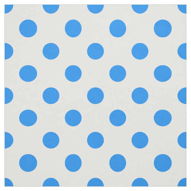 Tela Puntos de Polka azul de fondo blanco (Retal)