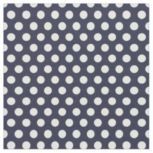 Tela Puntos de polka azul de la marina