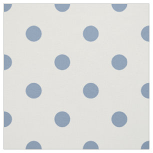 Tela Puntos de Polka Azul Medio (gran escala)