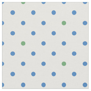 Tela Puntos de polka azul, verde