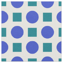 Puntos de polka azul y cuadrados verdes