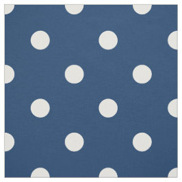 Tela Puntos de Polka Blanco Azul Glorioso Antiguo (gran