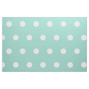 Tela Puntos de polka blanco en Guay Aqua