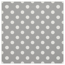 Tela Puntos de Polka Blanco Gris Ash Textiles
