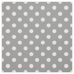 Tela Puntos de Polka Blanco Gris Ash Textiles