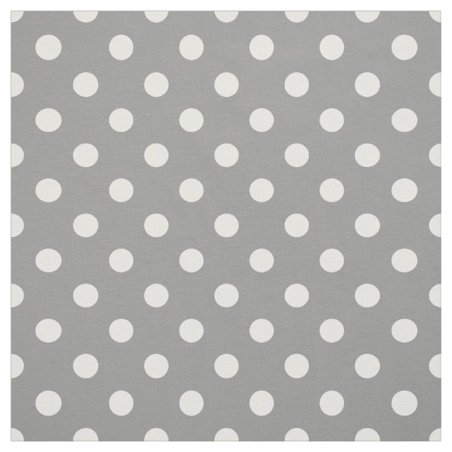 Tela Puntos de Polka Blanco Gris Ash Textiles (Retal)
