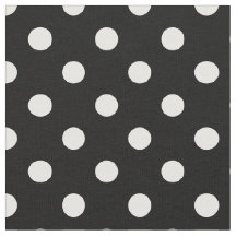 Puntos de Polka Blanco Negro Textiles