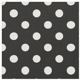 Tela Puntos de Polka Blanco Negro Textiles