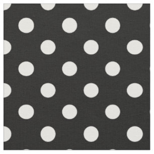 Tela Puntos de Polka Blanco Negro Textiles