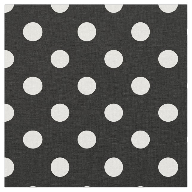Tela Puntos de Polka Blanco Negro Textiles (De cerca)