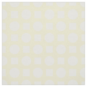 Tela Puntos de polka blanco sobre amarillo limón