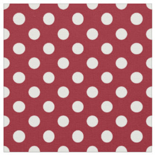 Tela Puntos de Polka Blanco sobre el rojo Criminson