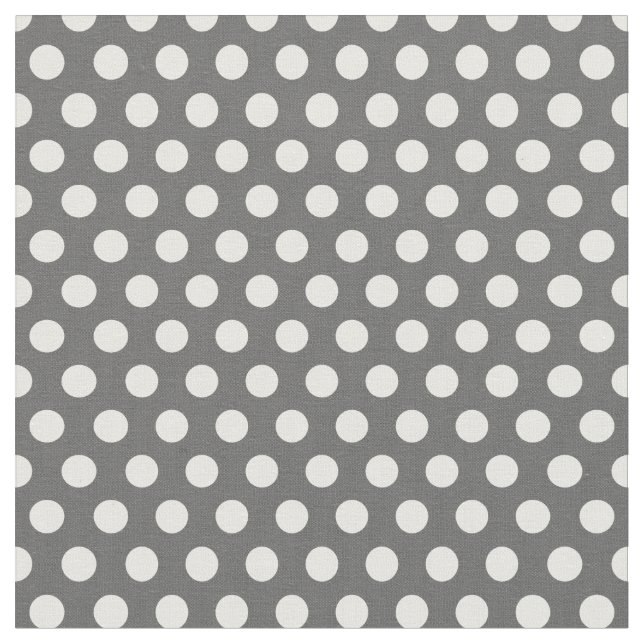 Tela Puntos de Polka Gris Carbón (De cerca)