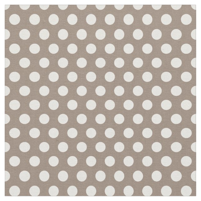 Tela Puntos de Polka Marrón Mocha (De cerca)