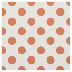 Tela Puntos de polka naranja quemados