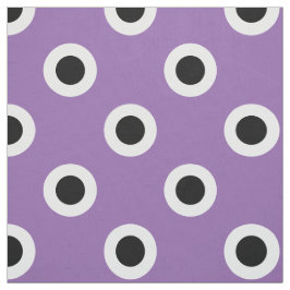 Tela Puntos De Polka Negro Sobre El Púrpura
