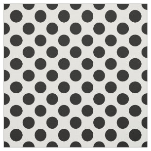 Tela Puntos de polka, patrón de puntos de polka, negro 
